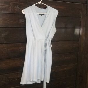 Light Blue Wrap Dress